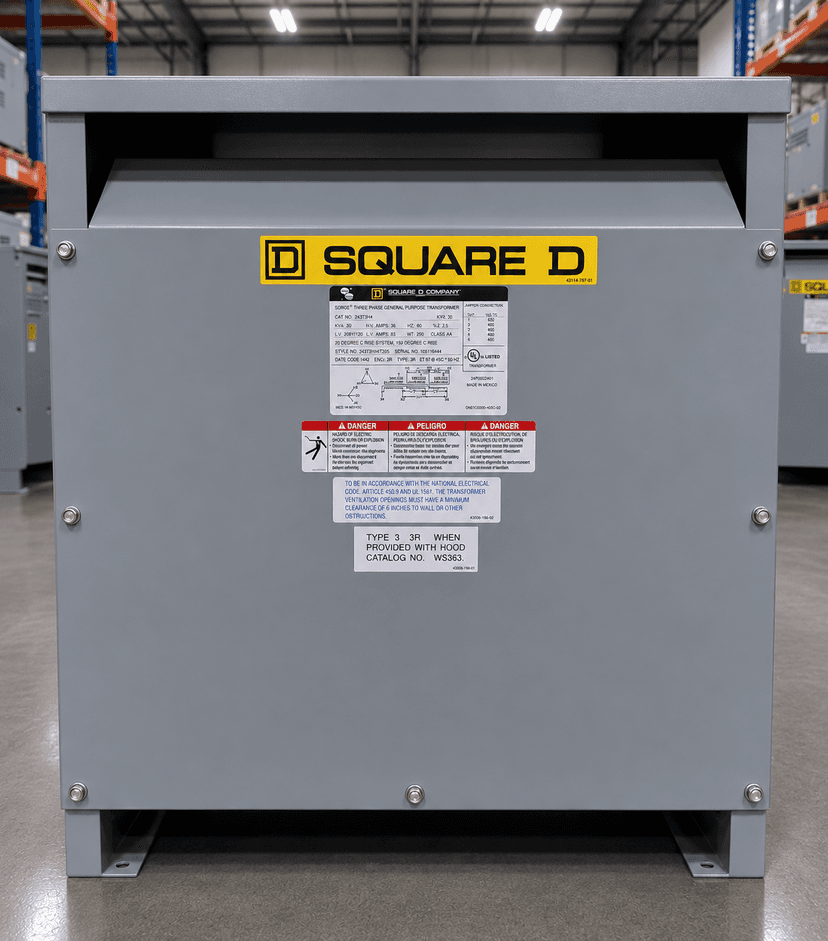 Square D 112.5 kVA dry-type transformer